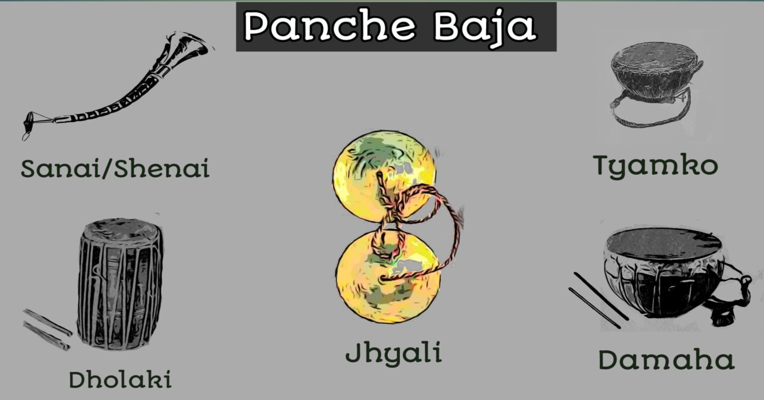 Panche Baja A Set Of 5 Nepali Musical Instruments